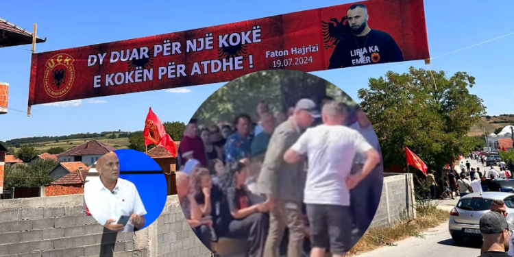 Gani Geci ngushëllon familjen e Faton Hajrizit në varrim
