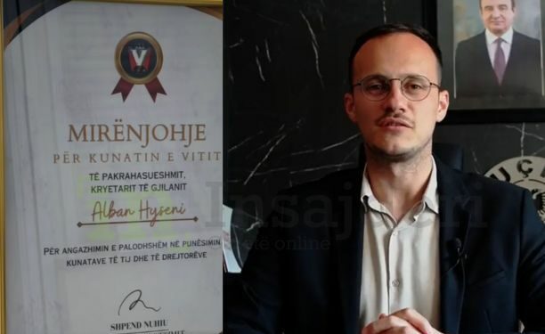PSD-ja i jep mirënjohje Alban Hysenit të VV-së: Kunati i vitit