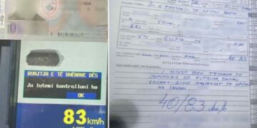 Voziti më shumë se dyfishi i shpejtësisë së lejuar, shoferit në Gjilan i merret patentë-shoferi dhe gjobitet me 200 euro