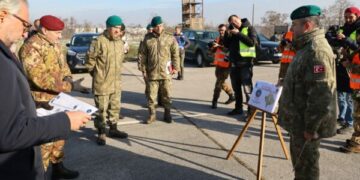 Pamje nga stërvitja e përbashkët mes KFOR-it, EULEX-it dhe PK-së