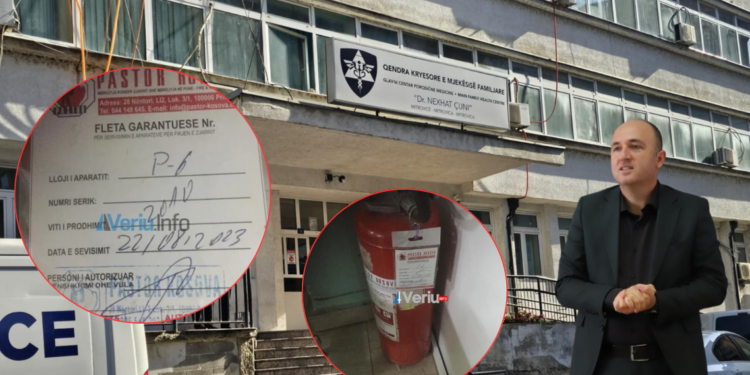 Skandal: Aparatet kundër zjarrit me afat të skaduar prej 9 muajsh në QKMF-në e Mitrovicës (Foto)