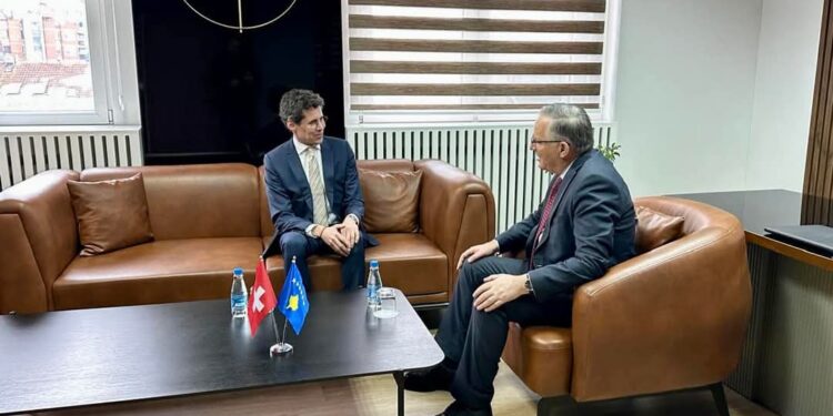Bedri Hamza pret ambasadorin zviceran: Kosova e përkushtuar të ndërtojë paqe të qëndrueshme dhe të ecë përpara