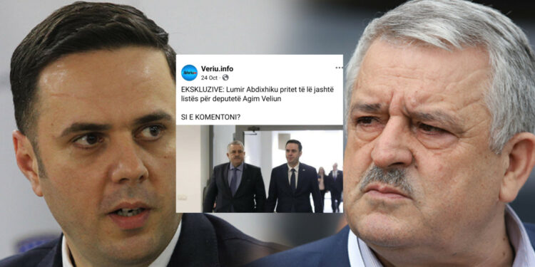 Konfirmohet raportimi i Veriu.info i muajit tetor: Abdixhiku nuk e futi në listë për deputetë Agim Veliun