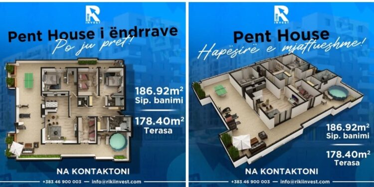Mos e humbisni këtë mundësi të ofruar nga Riki Invest, bleni Penthouse luksoz në Vushtrri