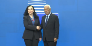 Osmani pritet nga presidenti i Këshillit Europian