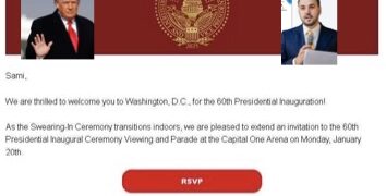 Sami Mazreku i ftuar në inaugurimin e presidentit Donald J. Trump në Washington
