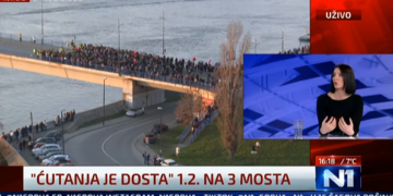 Protestat në Serbi, studentët nisin bllokimin 24 orësh të 3 urave të Novi Sadit