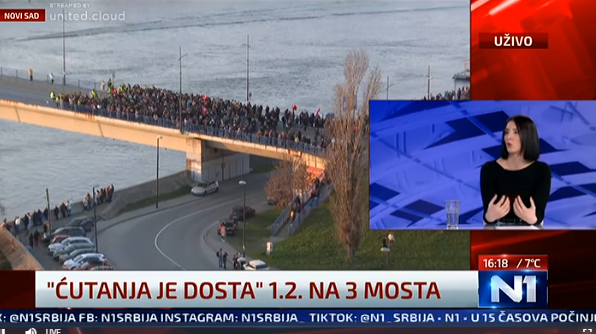 Protestat në Serbi, studentët nisin bllokimin 24 orësh të 3 urave të Novi Sadit