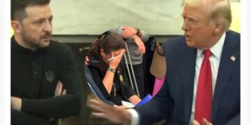 Momenti kur ambasadorja ukrainase kap kokën, derisa përplasen Trump e Zelensky