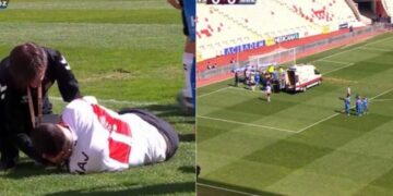 Rey Manaj humb ndjenjat në fushë, largohet me ambulancë