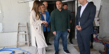 Pretendentja për kryetare të Kuvendit, viziton punimet në objektin e Mjekësisë Ligjore