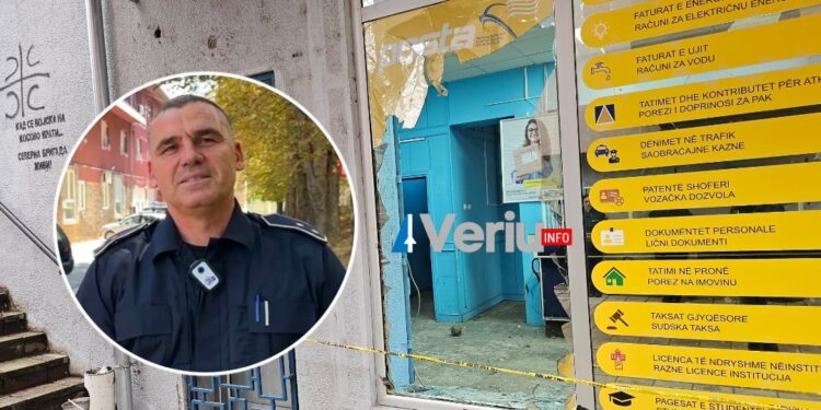 Elshani për Veriu.info: Brenda objektit të Postës së Kosovës në Zveçan u hodhen dy granata dore