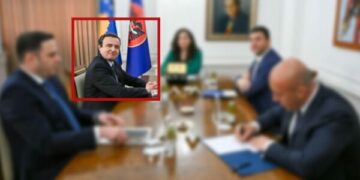 Kurti i vetmi që s’foli pas takimit, në rrjetet sociale po komentohet “poza” e tij në Presidencë