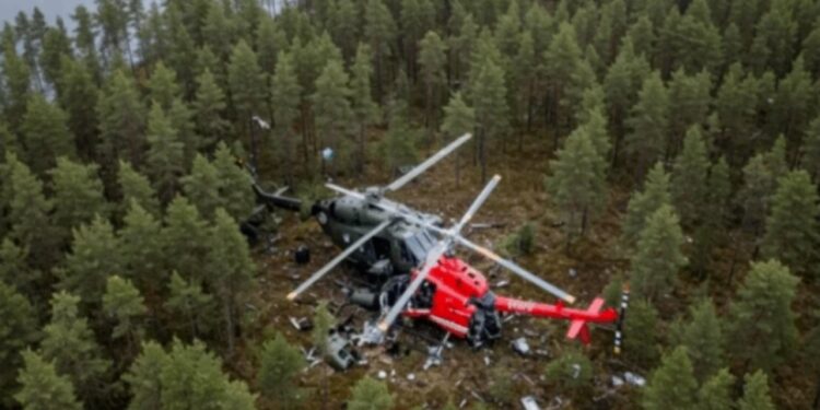 Dy helikopterë përplasen dhe rrëzohen në Finlandë, nuk ka të mbijetuar