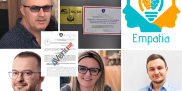 Foto: Bedri Halilaj (pronar i “Ari Company”, Fitim Uka, Arian Musliu e Rrezarta Zhinipotoku Behluli (pronarë të “Klinika Empatia 02 Mitrovicë” Sh.P.K.)