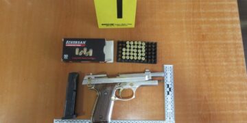 Arrestohet një M.I. për armëmbajtje pa leje në Mitrovicë, i konfiskohet pistoleta me 28 fishekë