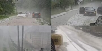 Shi e breshër, vërshohet rruga për në Brezovicë, ndërpritet qarkullimi