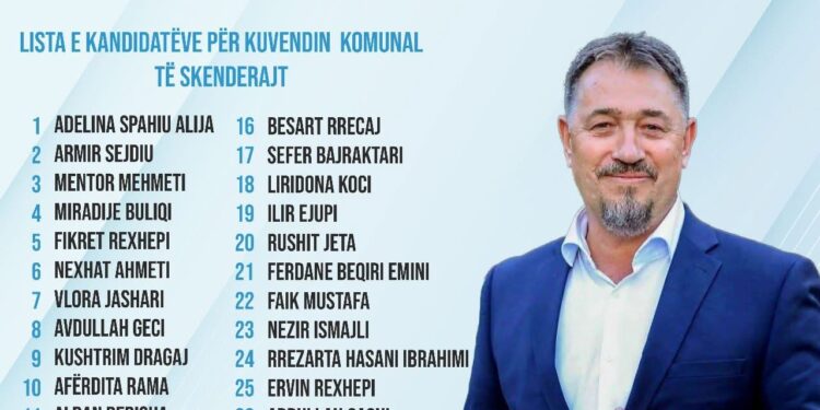 Sami Lushtaku prezanton listën e kandidatëve për asamblistë në Skenderaj nga PDK