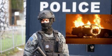 Digjet një veturë në Zveçan