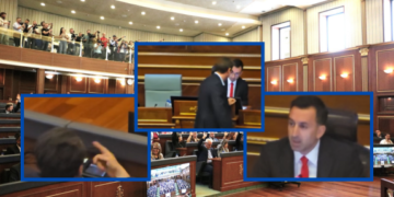 Kurti dhe Murati dirixhonin nga distanca Dimal Bashën dje gjatë votimit për nënkryetarin serb