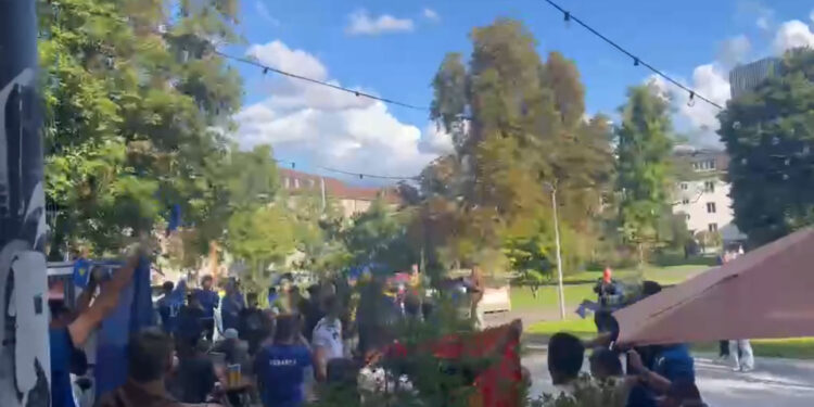 “Dardanët” nisin festën, atmosferë e jashtëzakonshme në Bazel, para ndeshjes Zvicër – Kosovë (VIDEO)