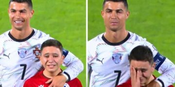 Nuk e besonte dot që është afër Ronaldos, moment interesant mes tifozit dhe yllit portugez