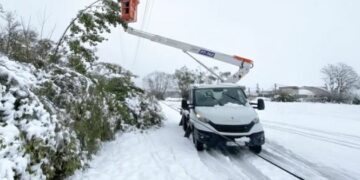 Reshjet e borës lënë pa rrymë disa rajone të Kosovës