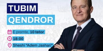 Ferit Idrizi fton qytetarët në tubimin përmbyllës të fushatës për nesër në sheshin “Adem Jashari”