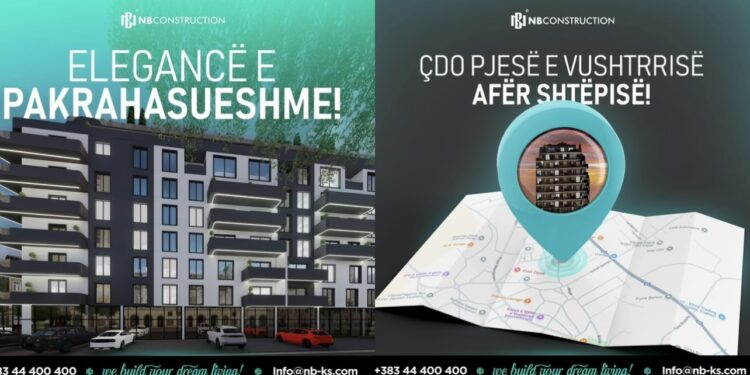 Bëhuni me banesë tek NB Construction në Vushtrri: Çdo pjesë e qytetit afër shtëpisë