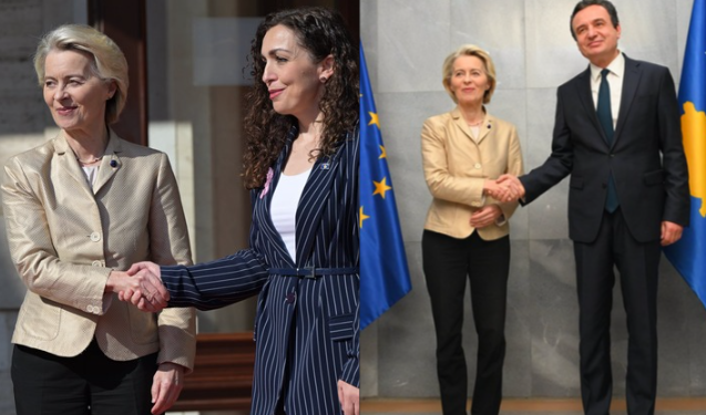 Tri mesazhet e Von der Leyen pas takimit me Osmanin dhe Kurtin