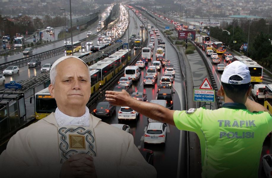 Papa arrin në Stamboll, kaos total në rrugë