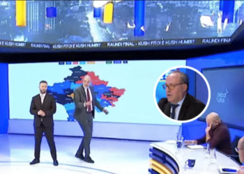 Për shkak të debatit me Sadri Ramabajën, momenti kur Visar Ymeri largohet nga studio e “Debat Plus