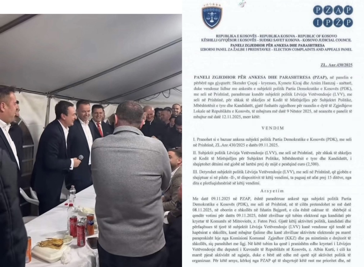 PZAP konstaton se tubimi i Albin Kurtit e Faton Pecit në Bajgorë ishte i kundërligjshëm, e gjobit VV-në me 2,500 euro