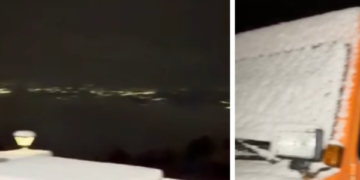 Bjeshkët e Strellcit mbulohen me borë, pamje nga bukuritë e natyrës së Deçanit