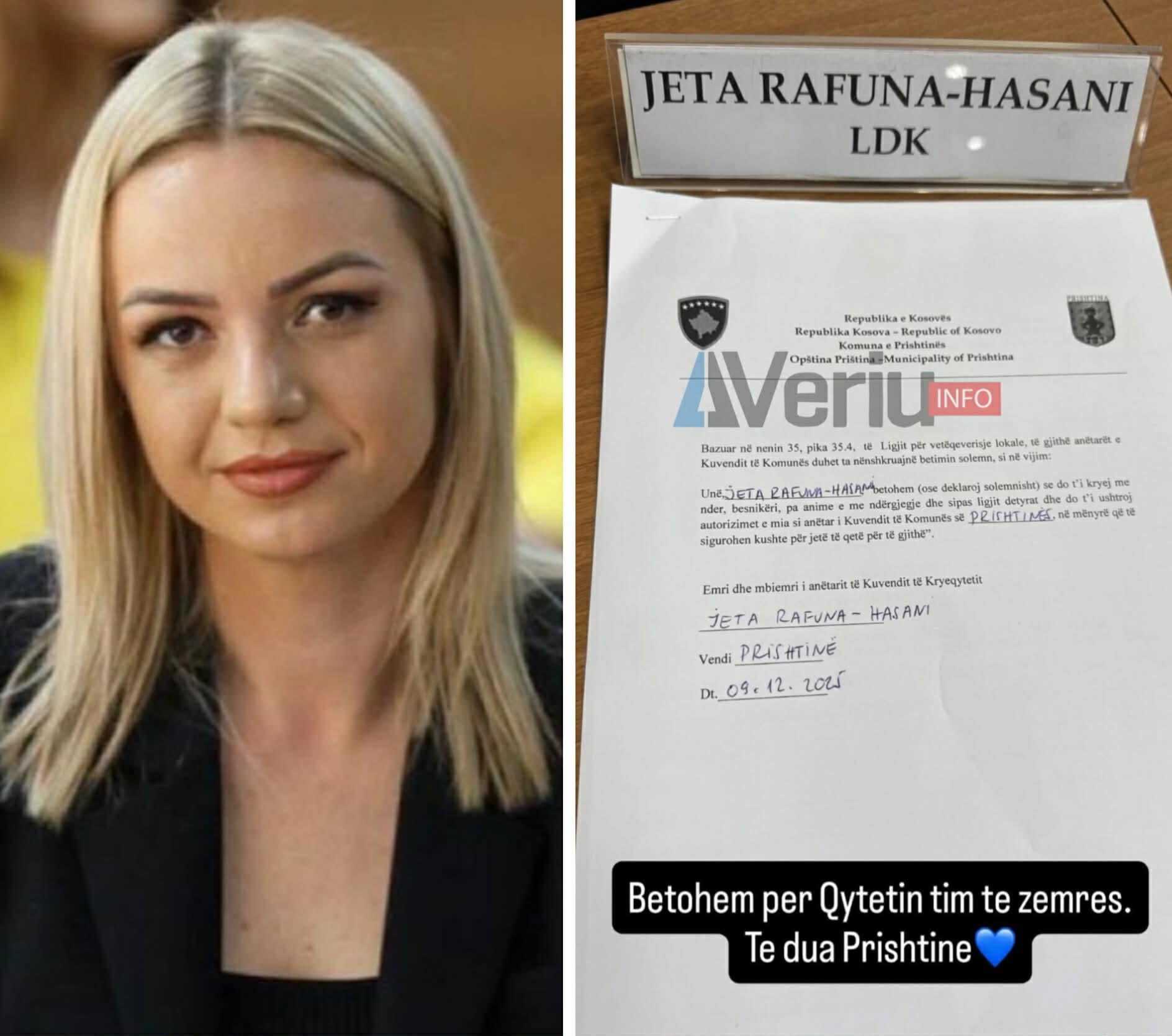 Analfabetizmi në aksion: Asamblistja e LDK-së në Prishtinë, Jeta Rafuna Hasani, nuk di ta shkruaj as emrin e vet pa gabime – synon të bëhet deputete