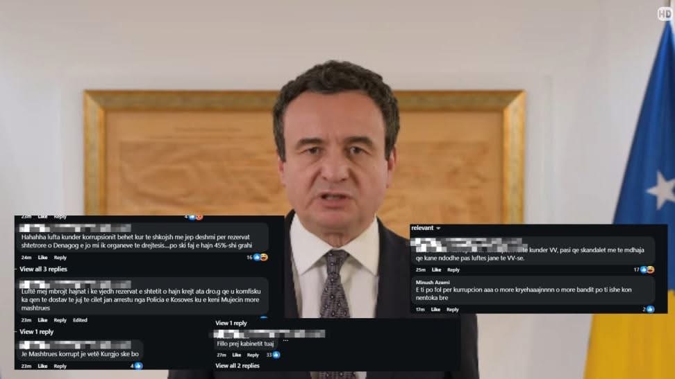Kurti flet për luftën kundër korrupsionit, komentuesit i kërkojnë ta fillojë nga kabineti i tij