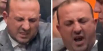 Moment qesharak në Kuvendin e Shqipërisë, deputeti i PD’së me çamçakëz përplaset me punonjësit e gardës