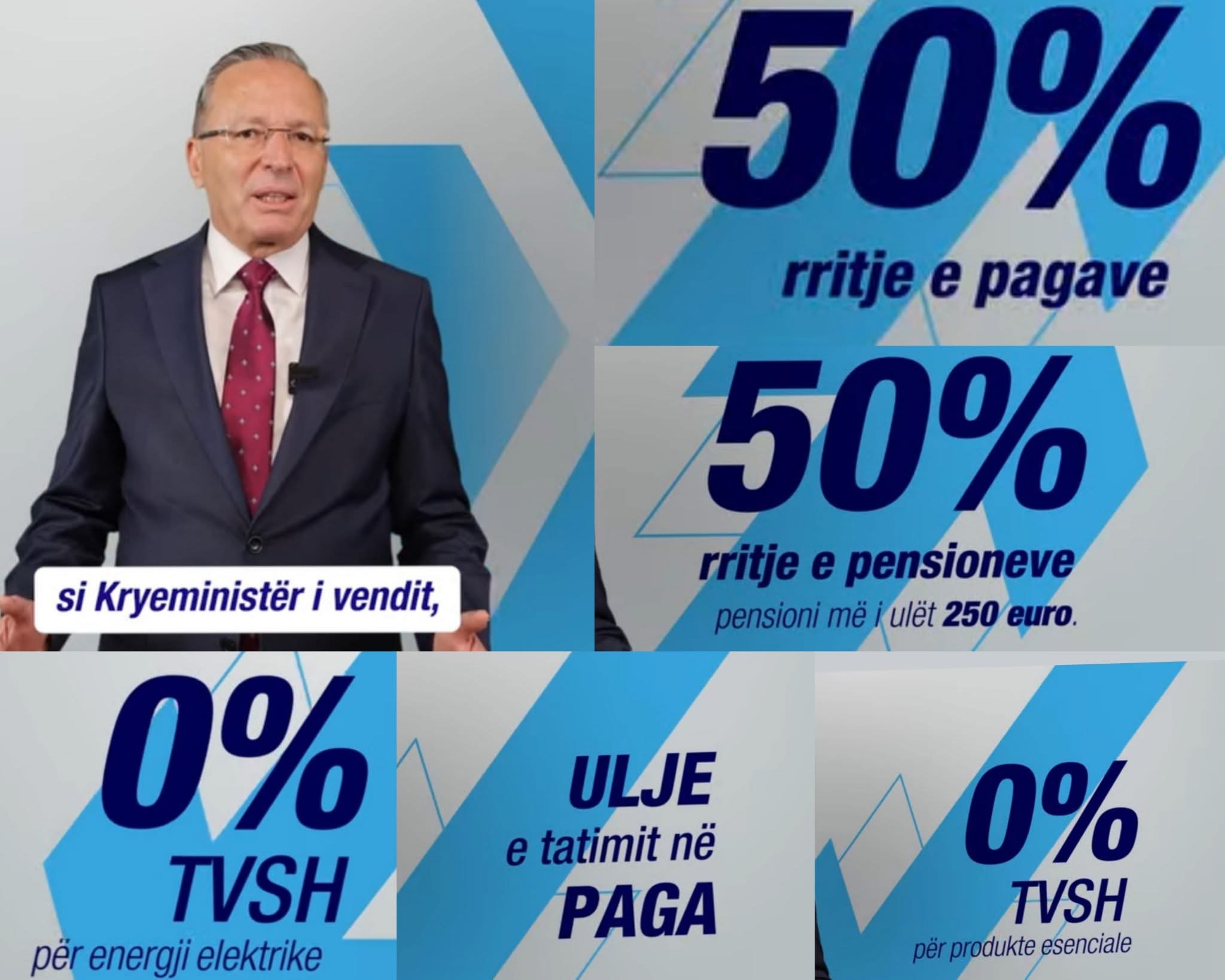 Bedri Hamza prezanton pesë zotimet e para: Rritje pagash prej 50%, pensione më të larta dhe ulje të tatimeve