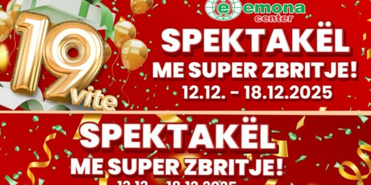 Emona Center 19 vite – Spektakël me super zbritje deri më 18 dhjetor