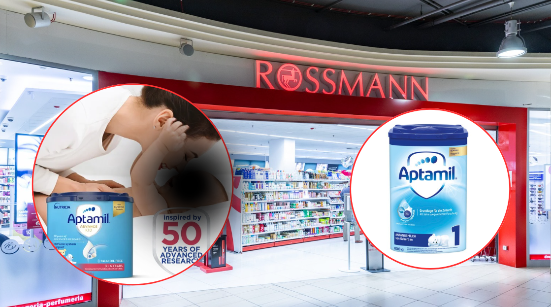 Rossman e importoi e AUV merr vendim për tërheqje nga tregu të qumështit për fëmijë “Aptamil” për shkak të substancave të rreikshme