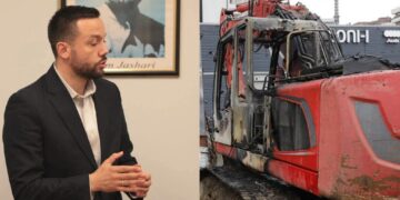 Arian Tahiri dënon djegien e bagerit të kompanisë që komuna e angazhoi për rrënimin e objekteve pa leje