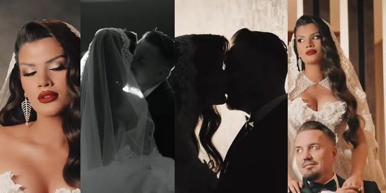 Puthje, përqafime… Kështu duket Blero dhe nusja në ditën e dasmës