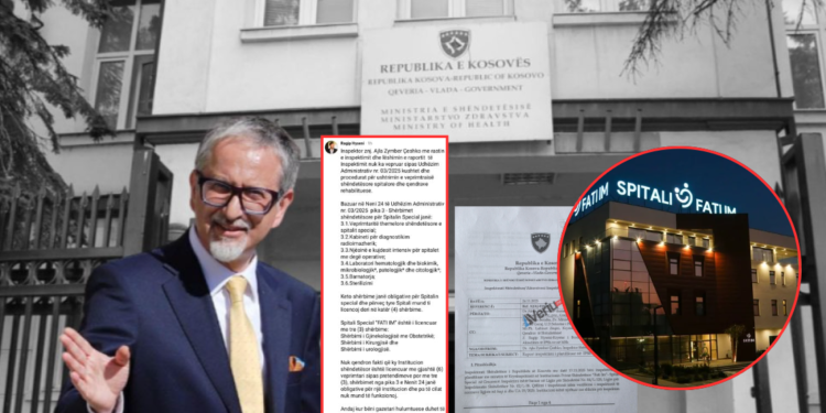 Reagim “copy-paste” nga rrjetet sociale: A u bë Ministria e Shëndetësisë zëdhënëse e kryetarit të Bordit për të mbuluar shkeljet e evidentuara nga Inspektorati me licencimin e spitalit “Fati Im”?