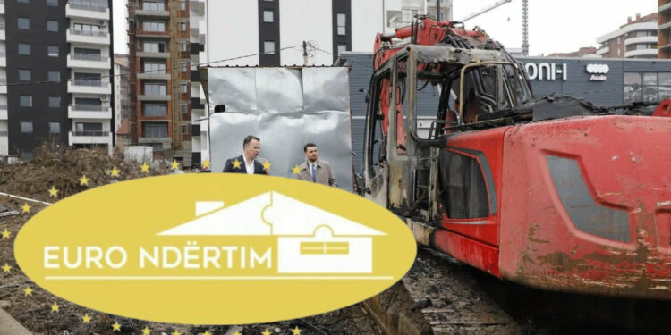 Reagon EURONDËRTIMI, kompania së cilës iu dogj ekskavatori në Mitrovicë: Ky akt vjen në një periudhë kritike kur kompania në bazë të kontratave zyrtare po realizon procesin vital të rrënimeve pa leje në Mitrovicë
