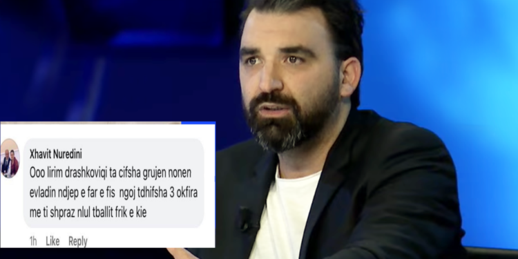 “3 okfira me ti shpraz nlul tballit frik e kie” – Mesazhi kërcënues ndaj gazetarit Lirim Mehmetaj