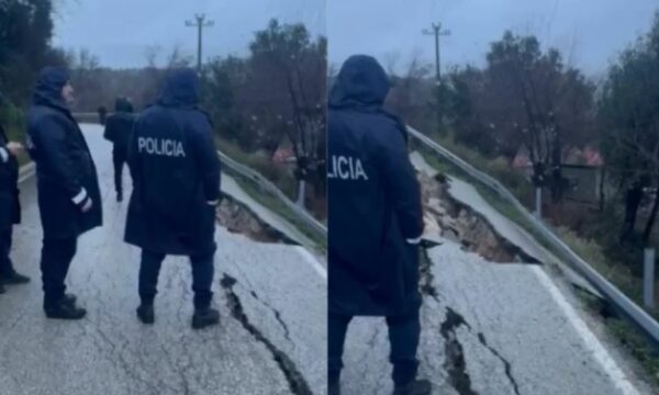 Përkeqësohet situata nga reshjet e dendura në Shqipëri: Shembet rruga, dëme në dy banesa