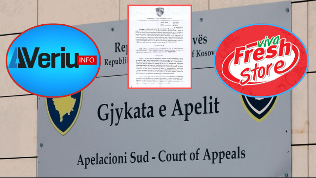 Veriu.info fiton ndaj Viva Freshit edhe në Apel – Gjykata refuzon në tërësi ankesën e Viva Fresh, vërtetohet se Veriu.info nuk shpifi e as fyu