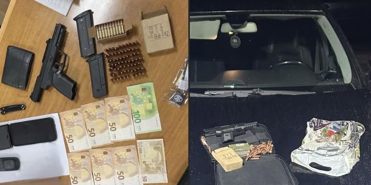 Dogana kap armë dhe municion në pikëkalimin kufitar Qafë Prush