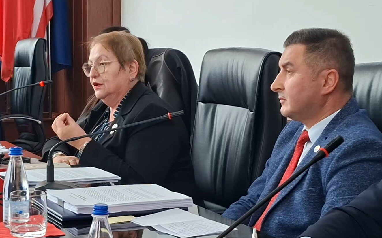 Ministrja e Arsimit në RMV nuk i lejon të flasin shqip, momenti kur gazetarët ia heqin mikrofonin