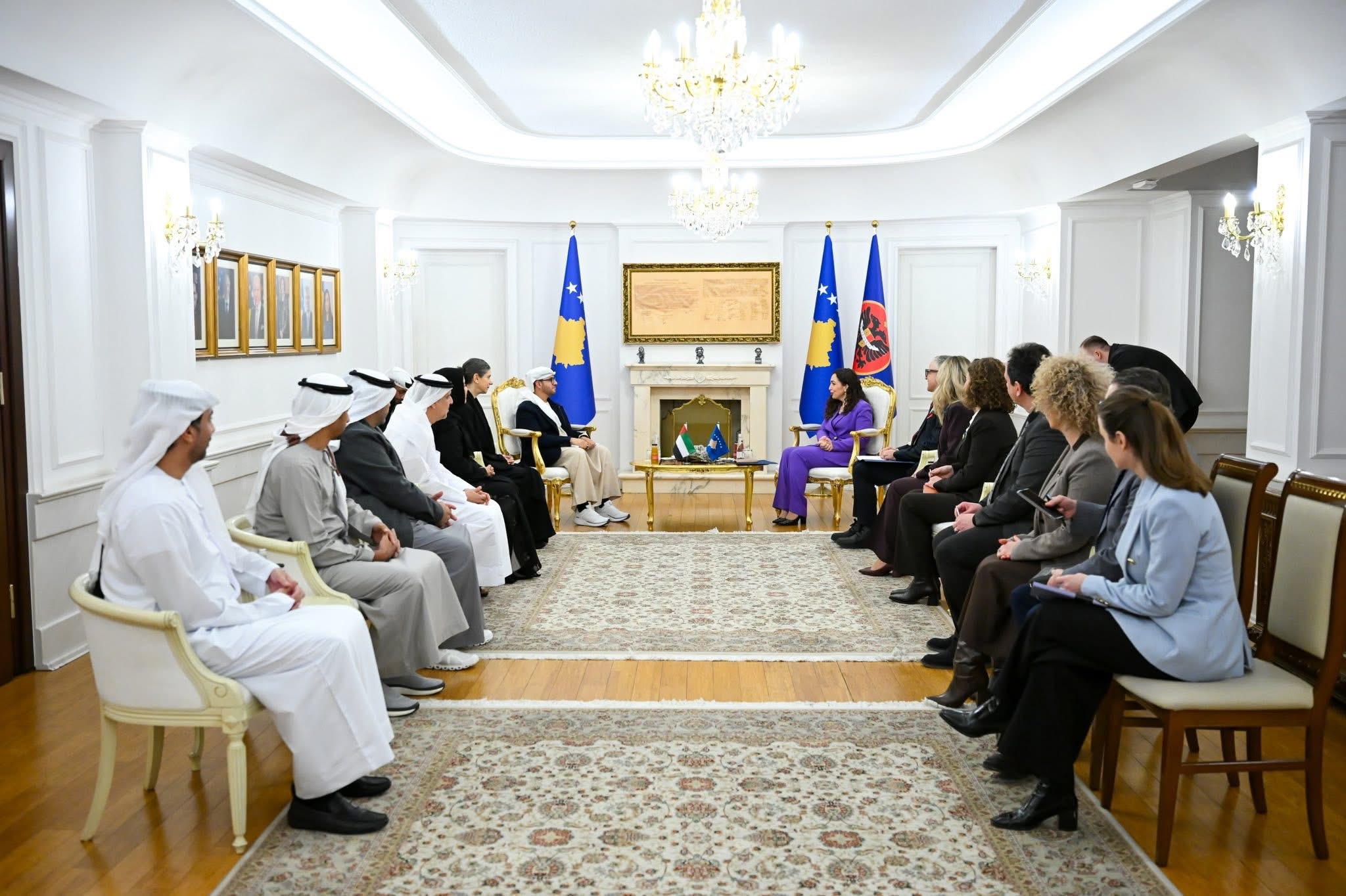 Presidentja Osmani priti delegacionin e lartë të Emirateve me mision mbështetjen në sektorin e shéndetësisë